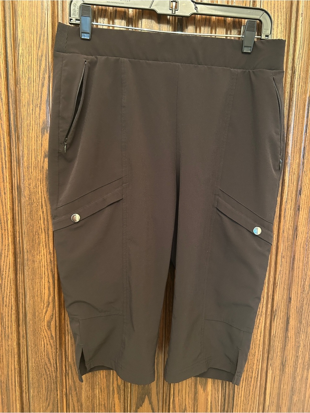 Chico's black Cargo Capri Pants